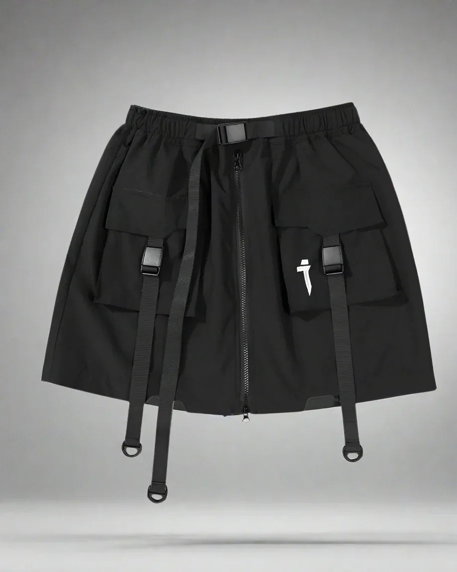 All-in-One Cargo Skirt Shorts -  techwear shorts - All-in-One Cargo Skirt Shorts for Every Occasion