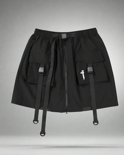 All-in-One Cargo Skirt Shorts -  techwear shorts - All-in-One Cargo Skirt Shorts for Every Occasion