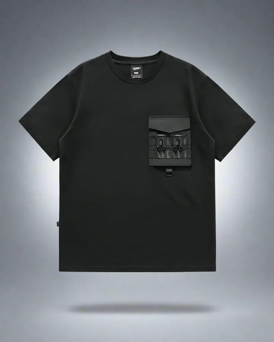 All-in-One Chest Bag Tee - sweat-wicking t-shirt - Functional Chest Bag T-Shirt for Outdoor Comfort