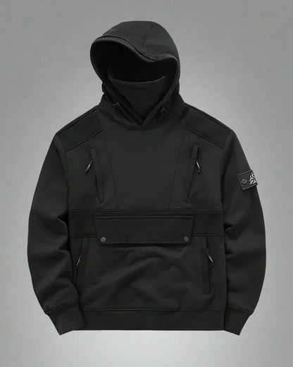 All-in-One Mask Hoodie - mask hoodie - All-in-One Techwear Hoodie for Everyday Comfort
