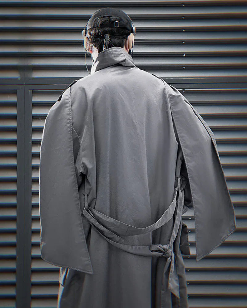 All-in-One Scarf Coat -  layering coat - Stylish Multi-Pocket Long Windbreaker Coat