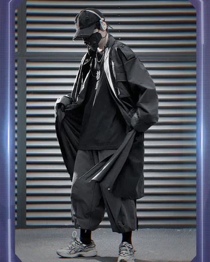 All-in-One Scarf Coat - scarf coat - Stylish Multi-Pocket Long Windbreaker Coat