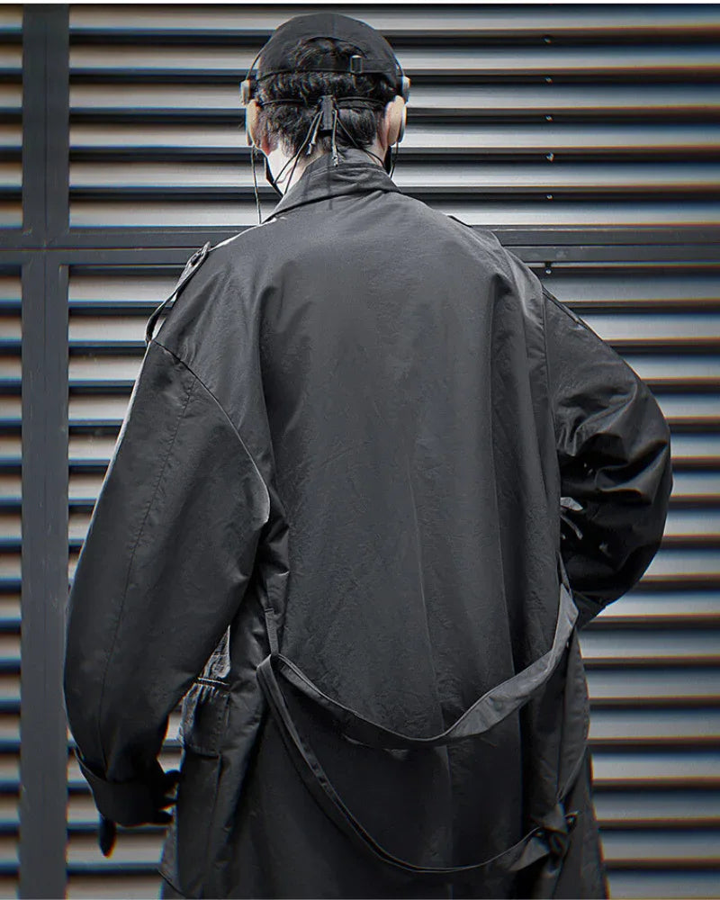 All-in-One Scarf Coat -  versatile jacket - Stylish Multi-Pocket Long Windbreaker Coat