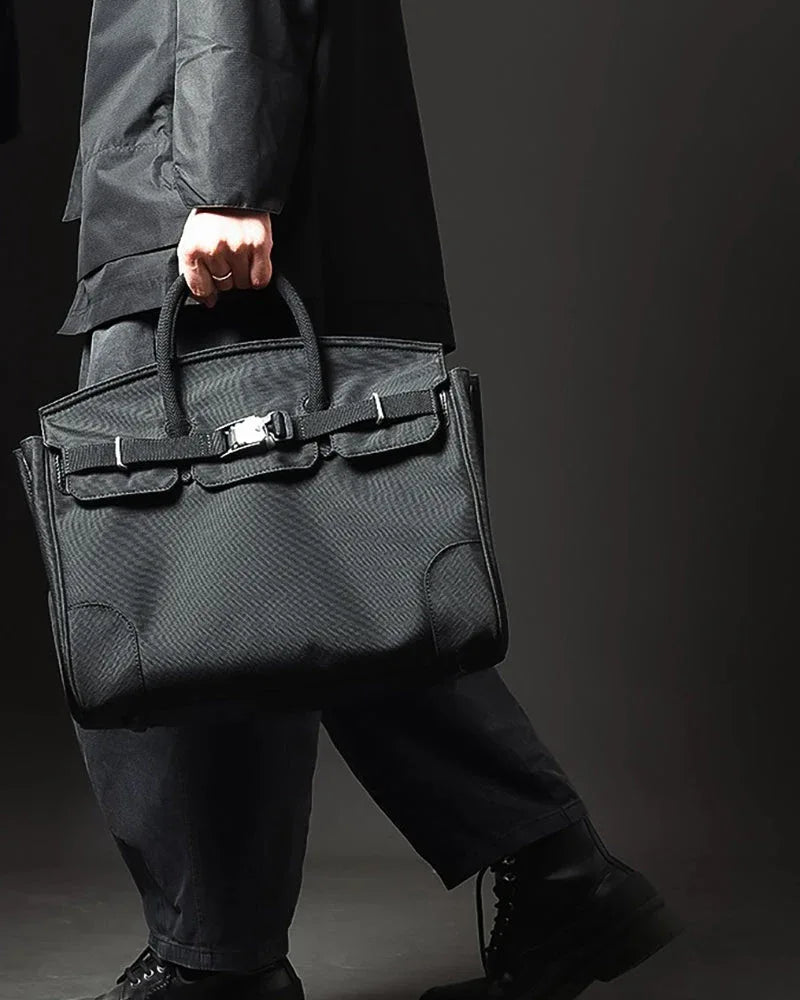 All-in-One Tech Messenger Bag -  nylon bag - Soft Techwear Messenger Bag for Everyday Use