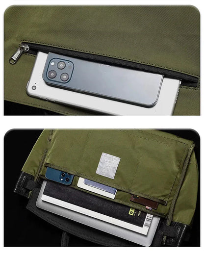 All-in-One Tech Messenger Bag - tech messenger bag - Soft Techwear Messenger Bag for Everyday Use