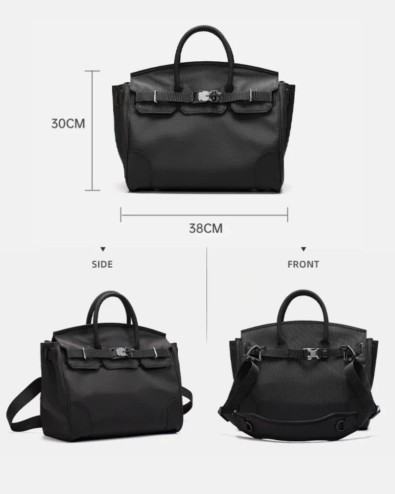 All-in-One Tech Messenger Bag - soft techwear bag - Soft Techwear Messenger Bag for Everyday Use
