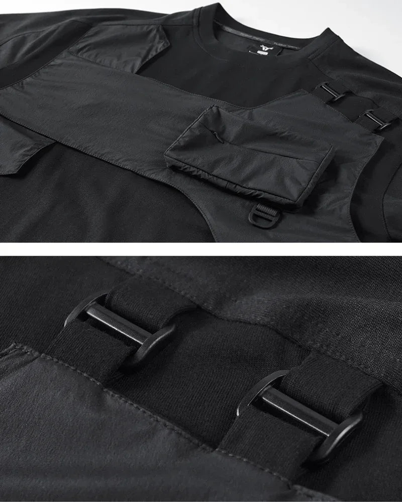 All-in-One Tech Pocket Tee -  black t-shirt - Comfortable All-in-One Tech Pocket Tee