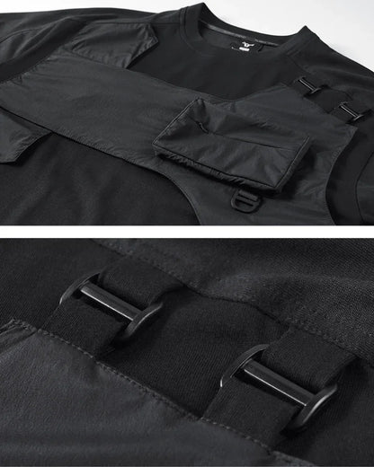 All-in-One Tech Pocket Tee -  black t-shirt - Comfortable All-in-One Tech Pocket Tee