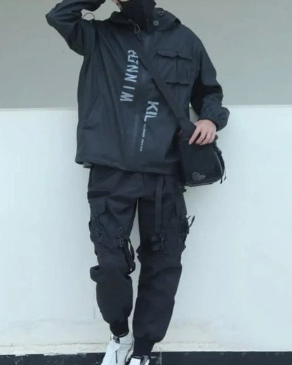 All-Occasion Black Cargo Trousers - functional cargo pants - Stylish Black Cargo Trousers for Everyday Wear