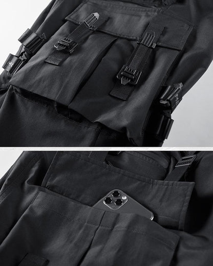 All-Occasion Black Cargo Trousers - functional cargo pants - Stylish Black Cargo Trousers for Everyday Wear