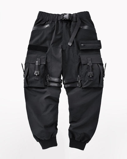 All-Occasion Black Cargo Trousers -  stretch material trousers - Stylish Black Cargo Trousers for Everyday Wear