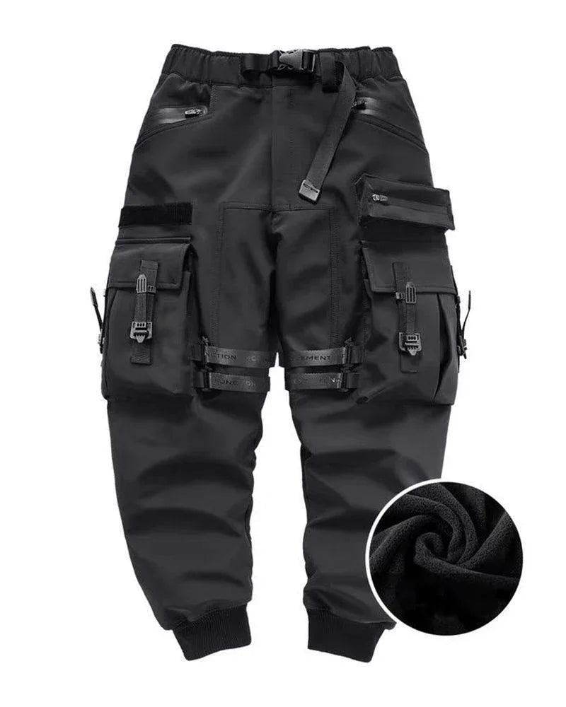 All-Occasion Black Cargo Trousers -  techwear pants - Stylish Black Cargo Trousers for Everyday Wear