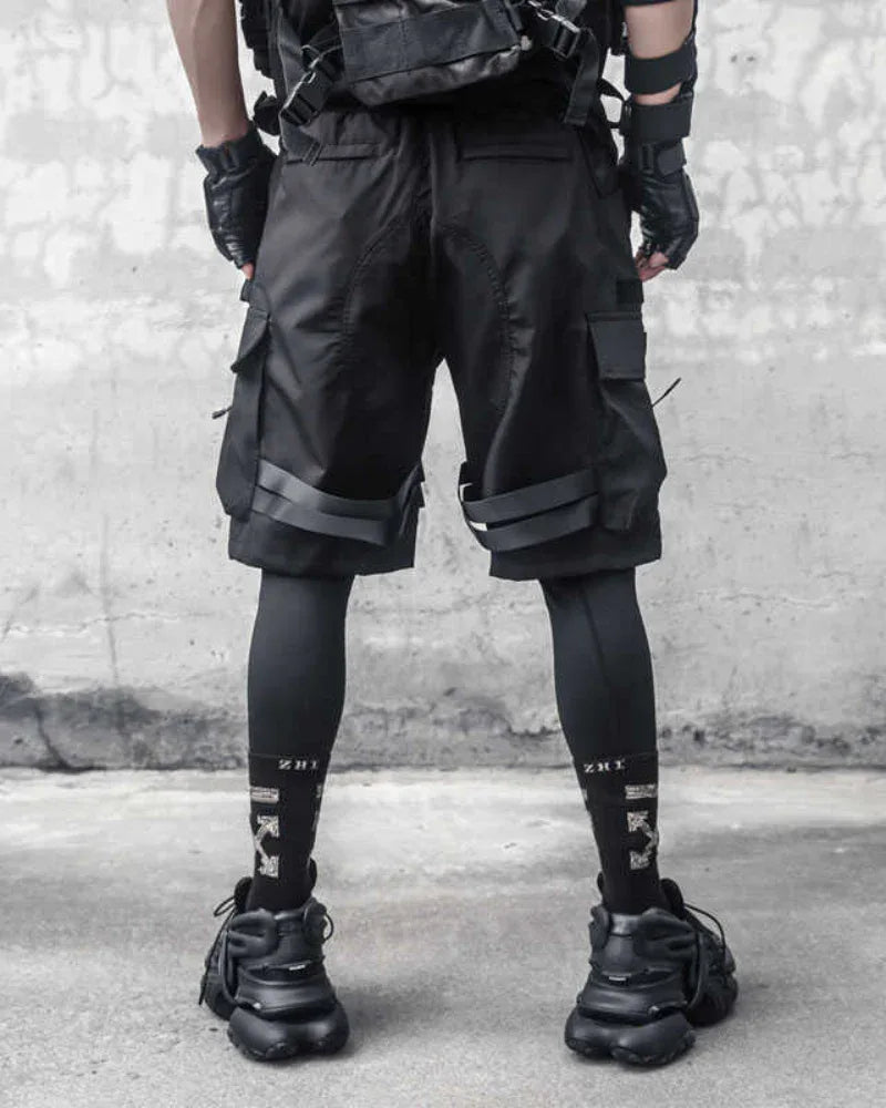 All-Season Black Cargo Shorts -  active wear - All-Season Black Cargo Shorts for Men