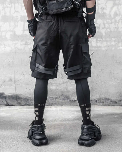 All-Season Black Cargo Shorts -  active wear - All-Season Black Cargo Shorts for Men