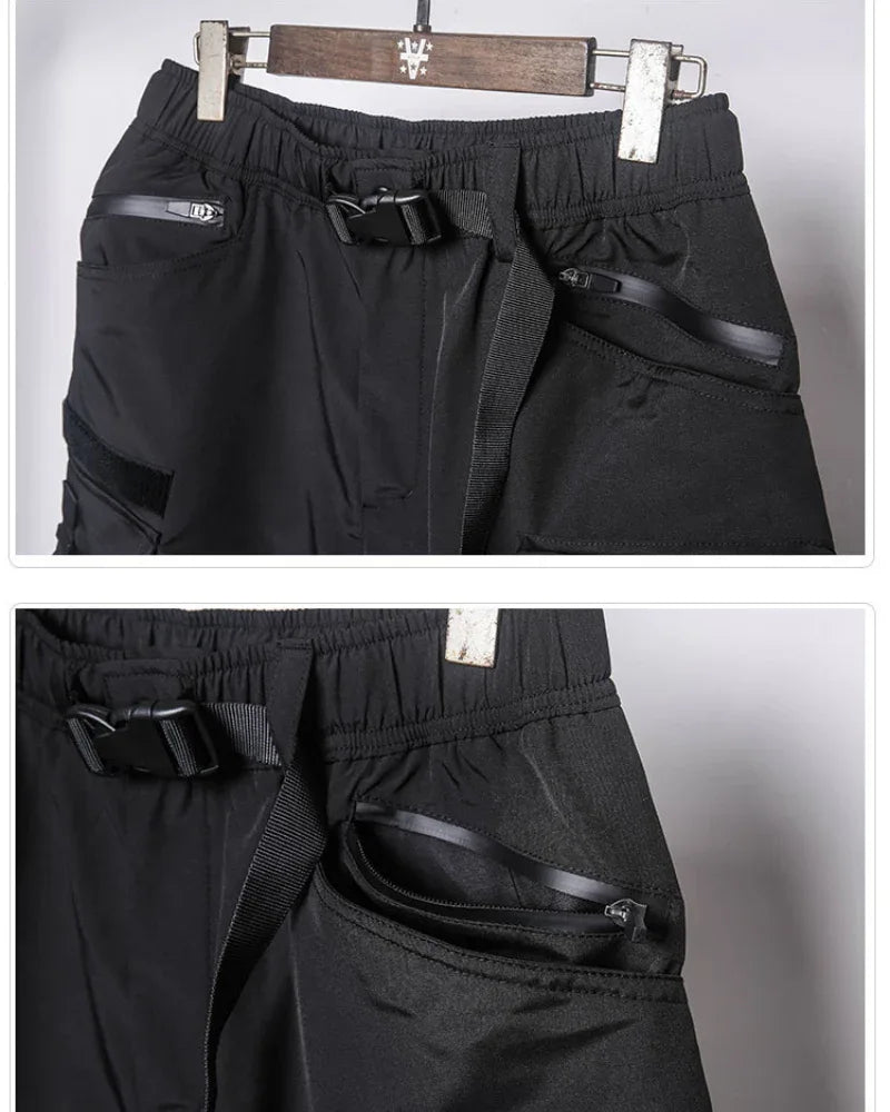 All-Season Black Cargo Shorts -  outdoor shorts - All-Season Black Cargo Shorts for Men