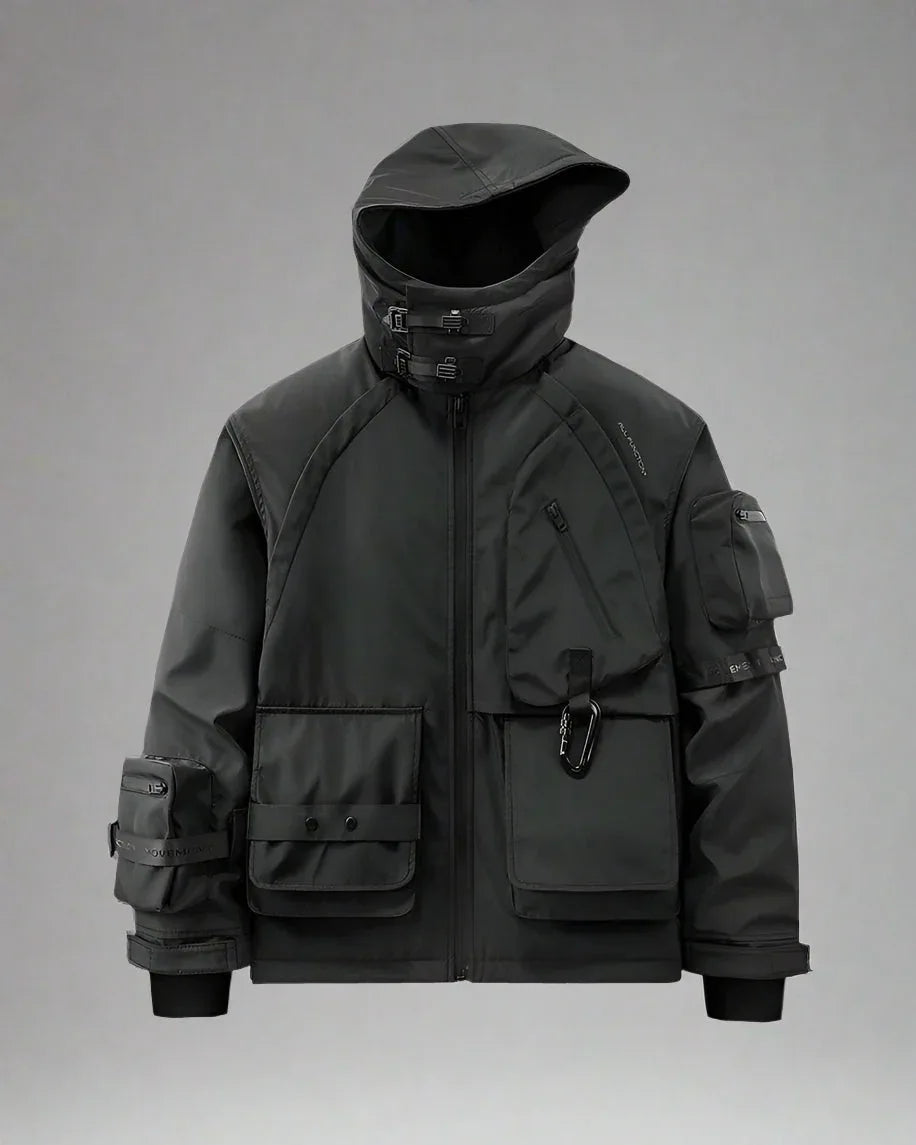 All-Season Cargo Winter Jacket - cargo jacket - All-Season Cargo Winter Jacket in Black