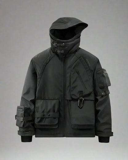 All-Season Cargo Winter Jacket - cargo jacket - All-Season Cargo Winter Jacket in Black
