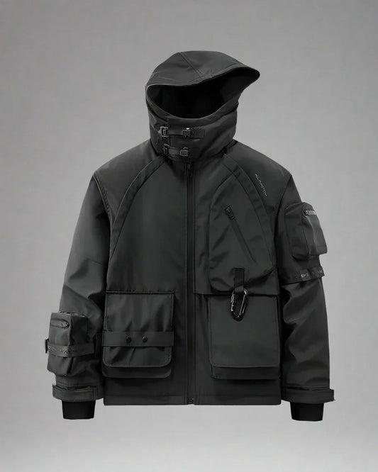 All-Season Cargo Winter Jacket - cargo jacket - All-Season Cargo Winter Jacket in Black