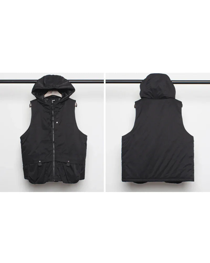 All-Season Hooded Vest -  techwear fashion - Stylish All-Season Hooded Vest for Cold Weather