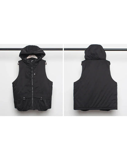 All-Season Hooded Vest -  techwear fashion - Stylish All-Season Hooded Vest for Cold Weather