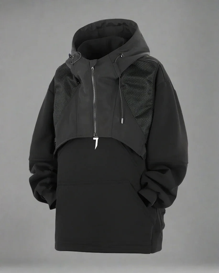 All-Season Layered Hoodie Vest - detachable hoodie - Layered Hoodie Vest for Urban Streetwear Style