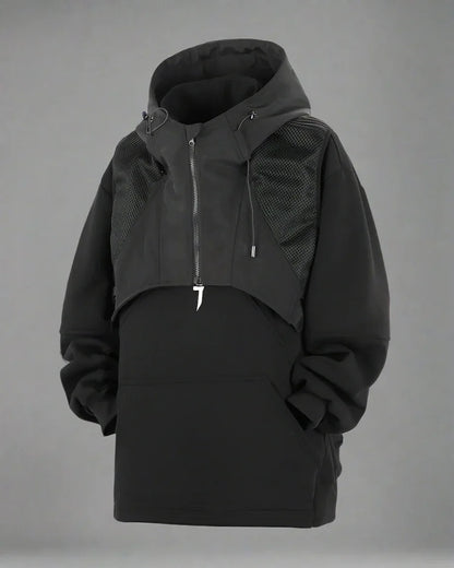 All-Season Layered Hoodie Vest - detachable hoodie - Layered Hoodie Vest for Urban Streetwear Style