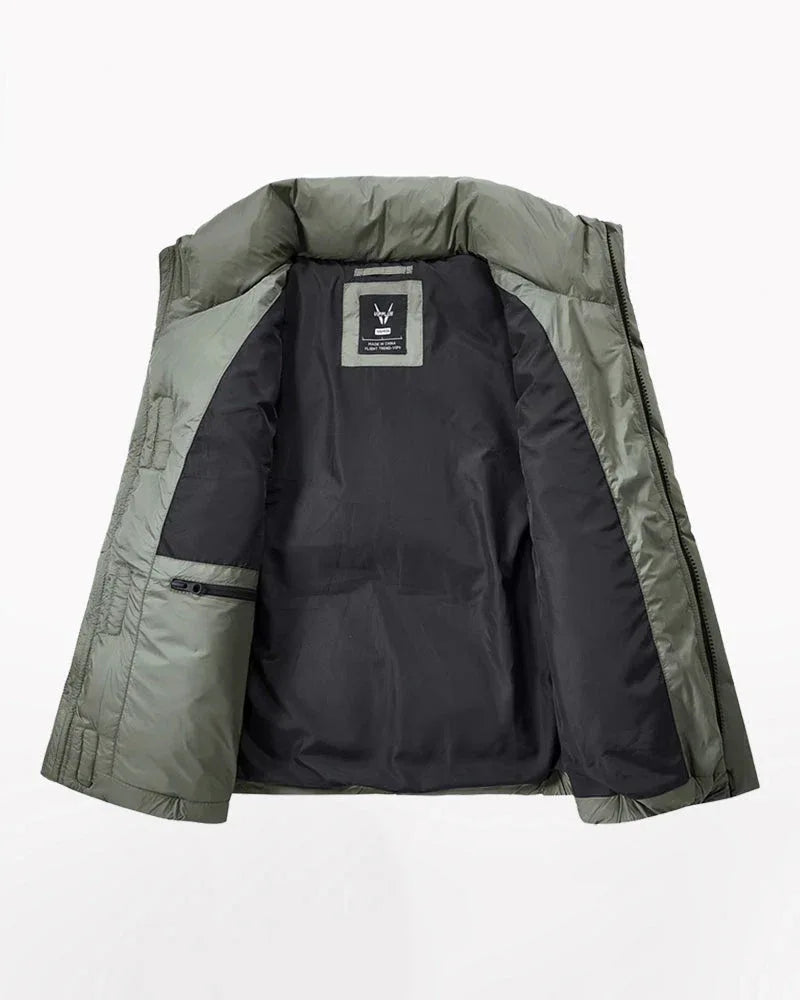 All-Season Nylon Winter Vest -  functional pockets - Unisex All-Season Nylon Winter Vest for Layering