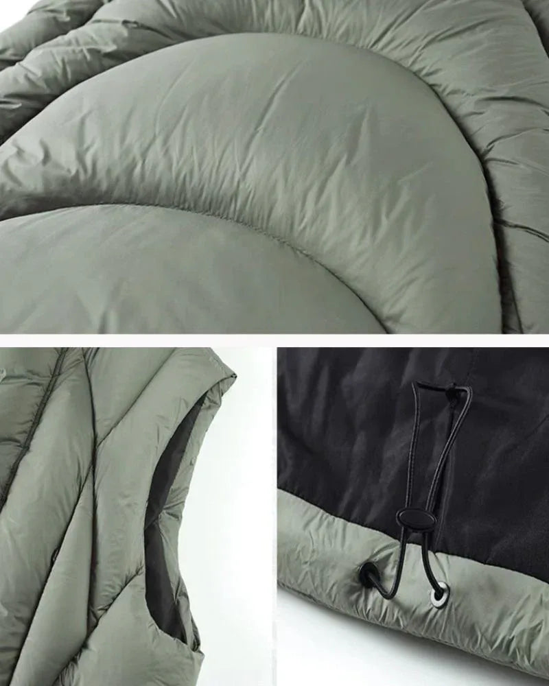 All-Season Nylon Winter Vest -  unisex vest - Unisex All-Season Nylon Winter Vest for Layering