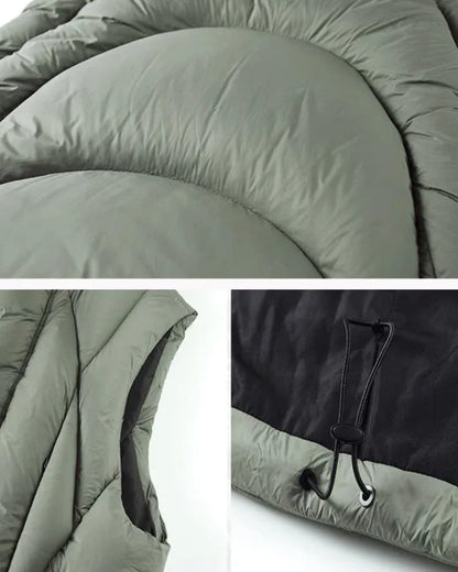 All-Season Nylon Winter Vest -  unisex vest - Unisex All-Season Nylon Winter Vest for Layering