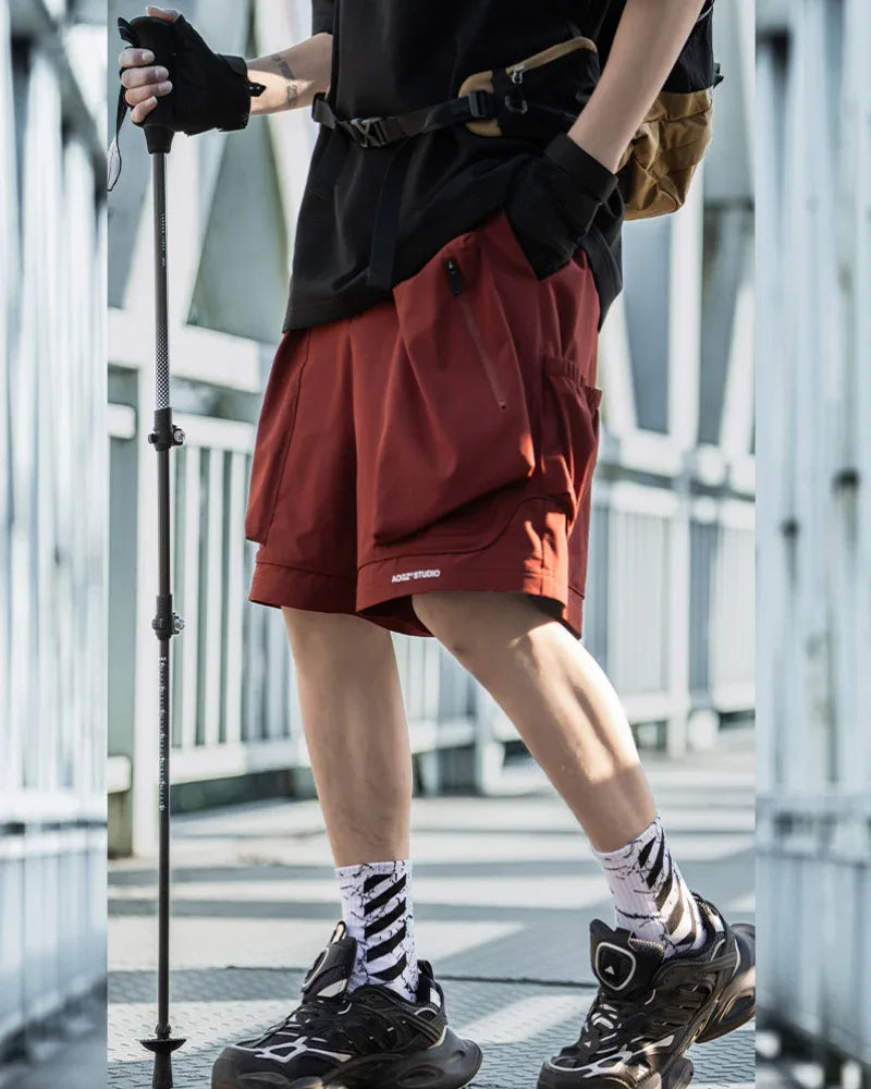 All-Season Quick-Dry Adventure Shorts -  nylon spandex shorts - All-Season Quick-Dry Adventure Shorts for Outdoors