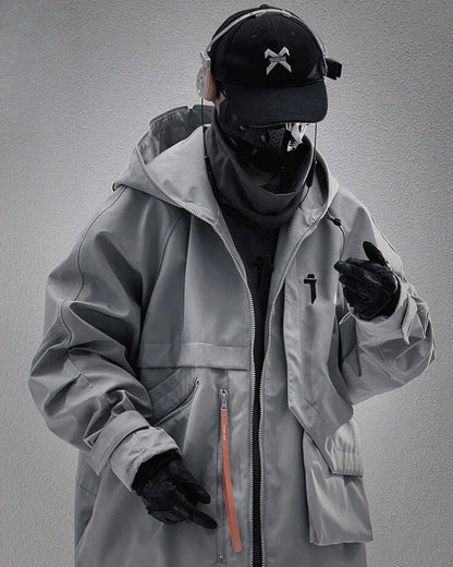 All-Season Tech Pocket Jacket - functional techwear jacket - All-Season Tech Pocket Jacket for Versatile Wear