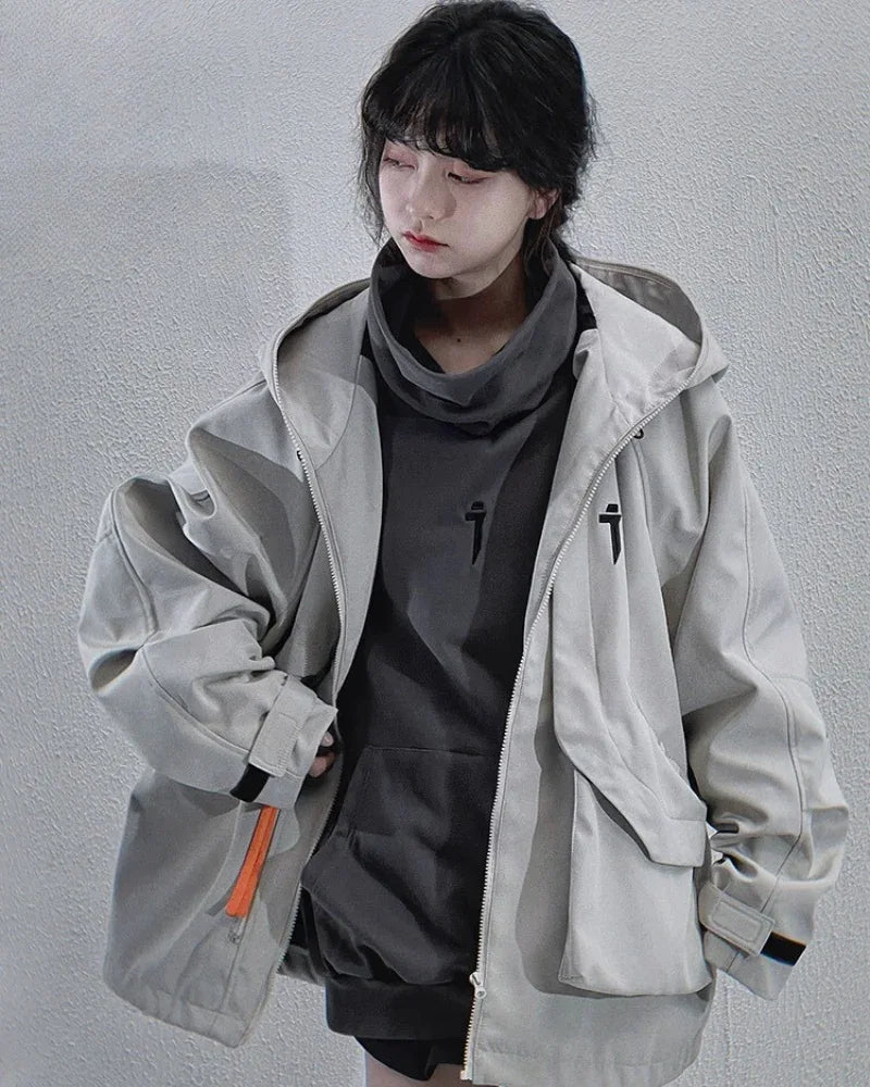 All-Season Tech Pocket Jacket -  polyester - All-Season Tech Pocket Jacket for Versatile Wear