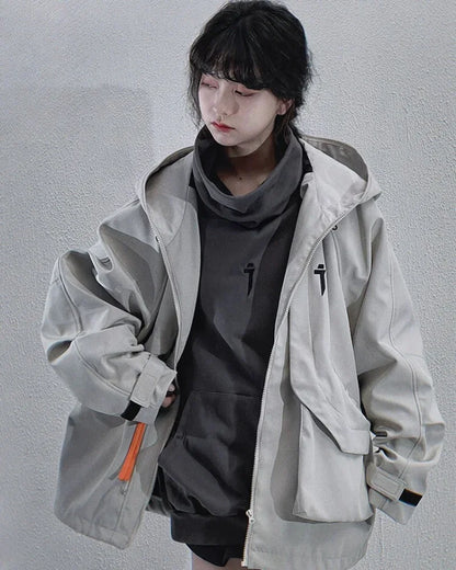 All-Season Tech Pocket Jacket -  polyester - All-Season Tech Pocket Jacket for Versatile Wear