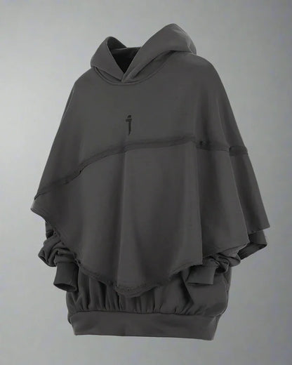All-Season Unisex Cape Hoodie - cape hoodie - All-Season Unisex Cape Hoodie for Style & Comfort
