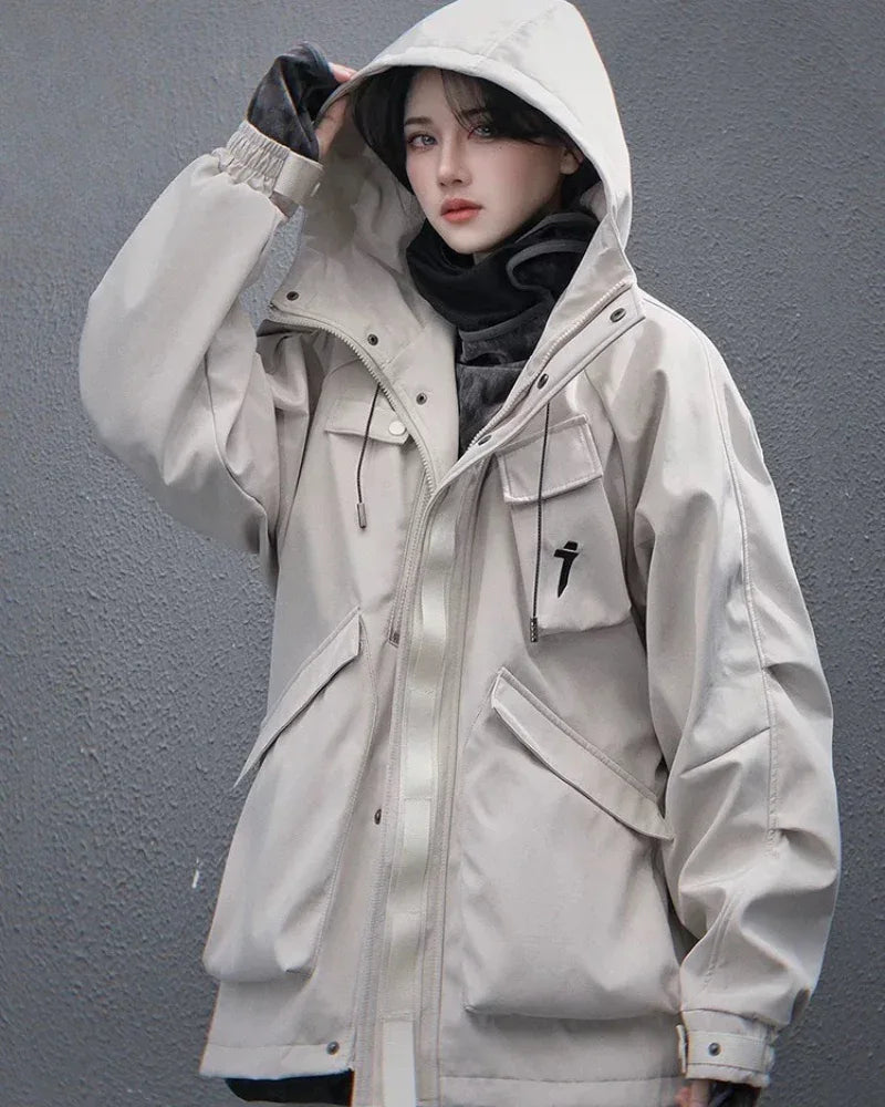 All-Season Unisex Hooded Coat - all-season jacket - All-Season Unisex Hooded Coat with Pockets