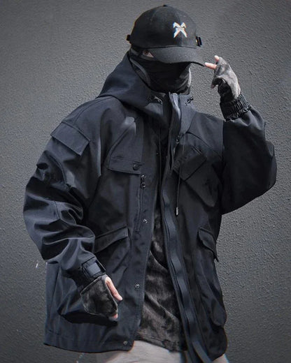 All-Season Unisex Hooded Coat - all-season jacket - All-Season Unisex Hooded Coat with Pockets