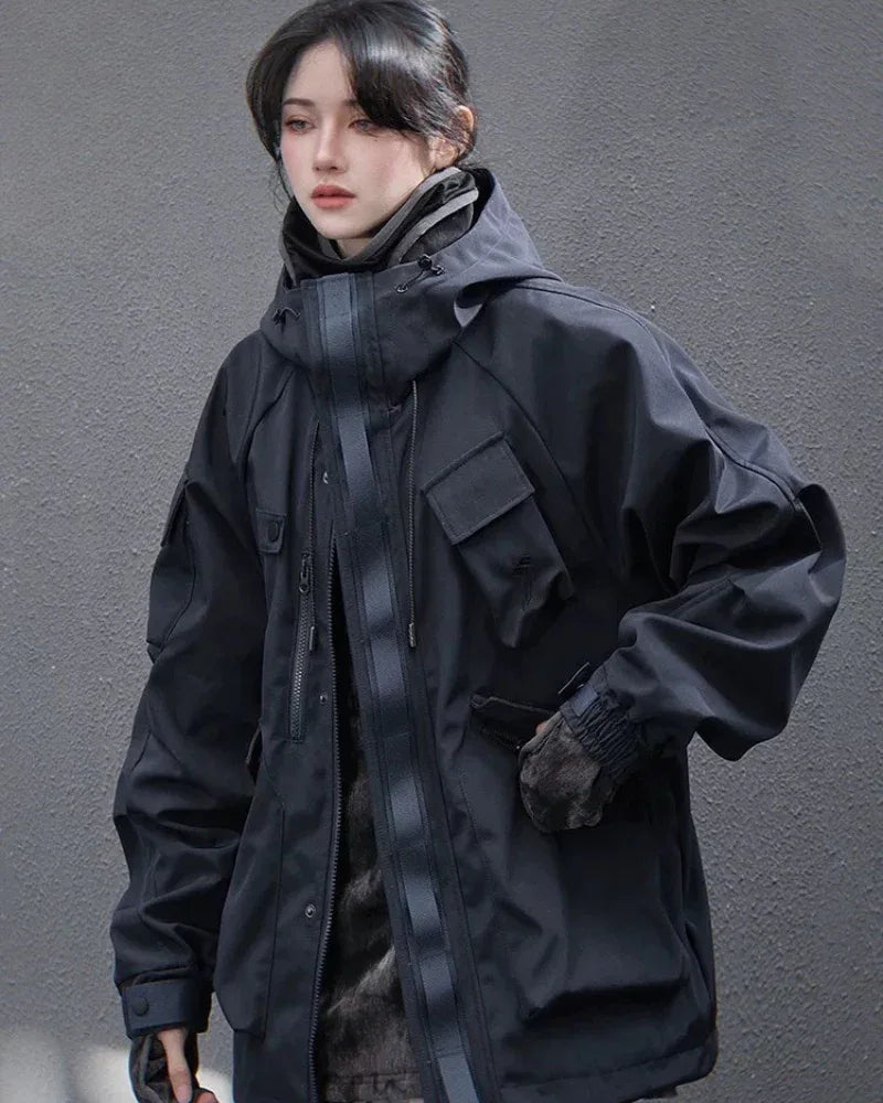 All-Season Unisex Hooded Coat -  functional coat - All-Season Unisex Hooded Coat with Pockets