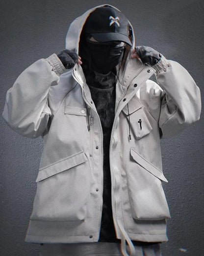 All-Season Unisex Hooded Coat - hooded coat - All-Season Unisex Hooded Coat with Pockets