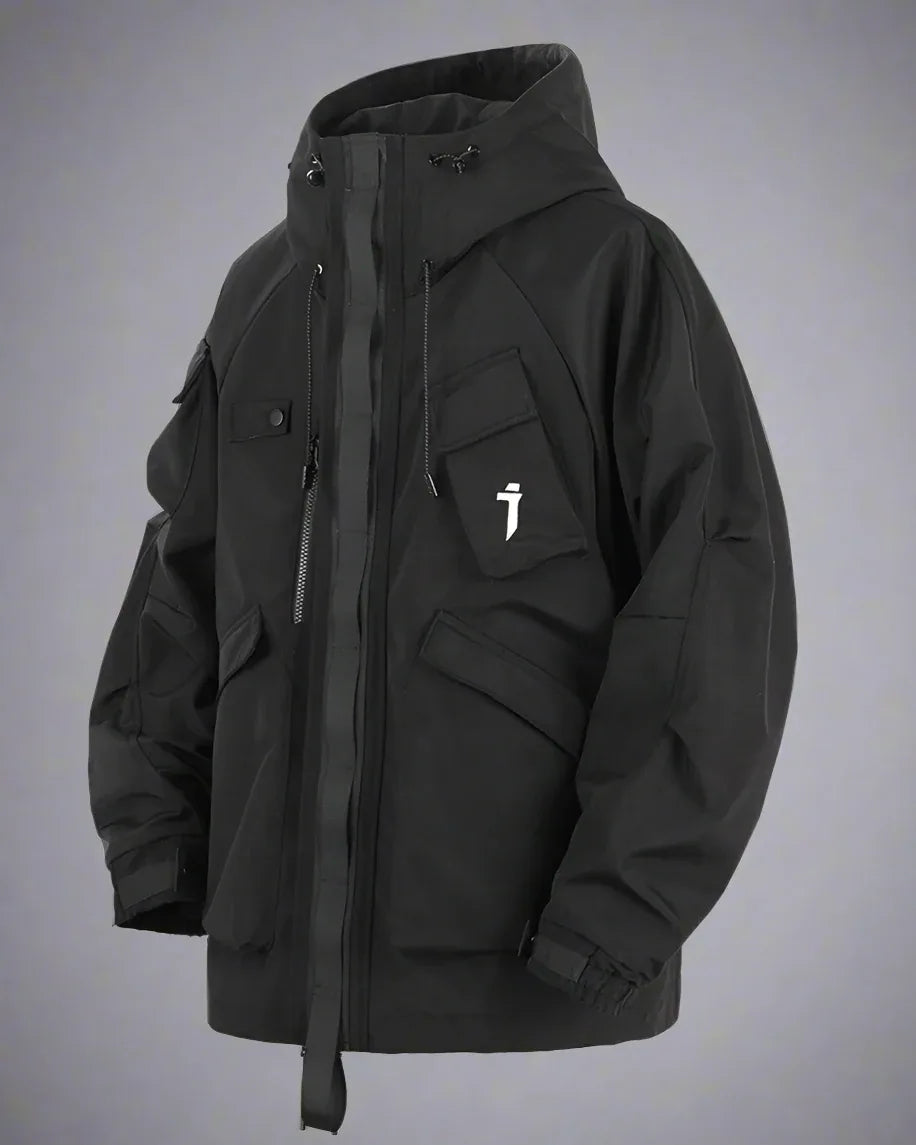 All-Season Unisex Hooded Coat -  multi-pocket coat - All-Season Unisex Hooded Coat with Pockets