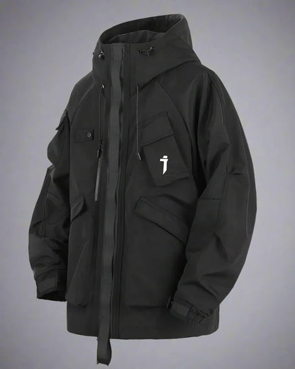 All-Season Unisex Hooded Coat -  multi-pocket coat - All-Season Unisex Hooded Coat with Pockets