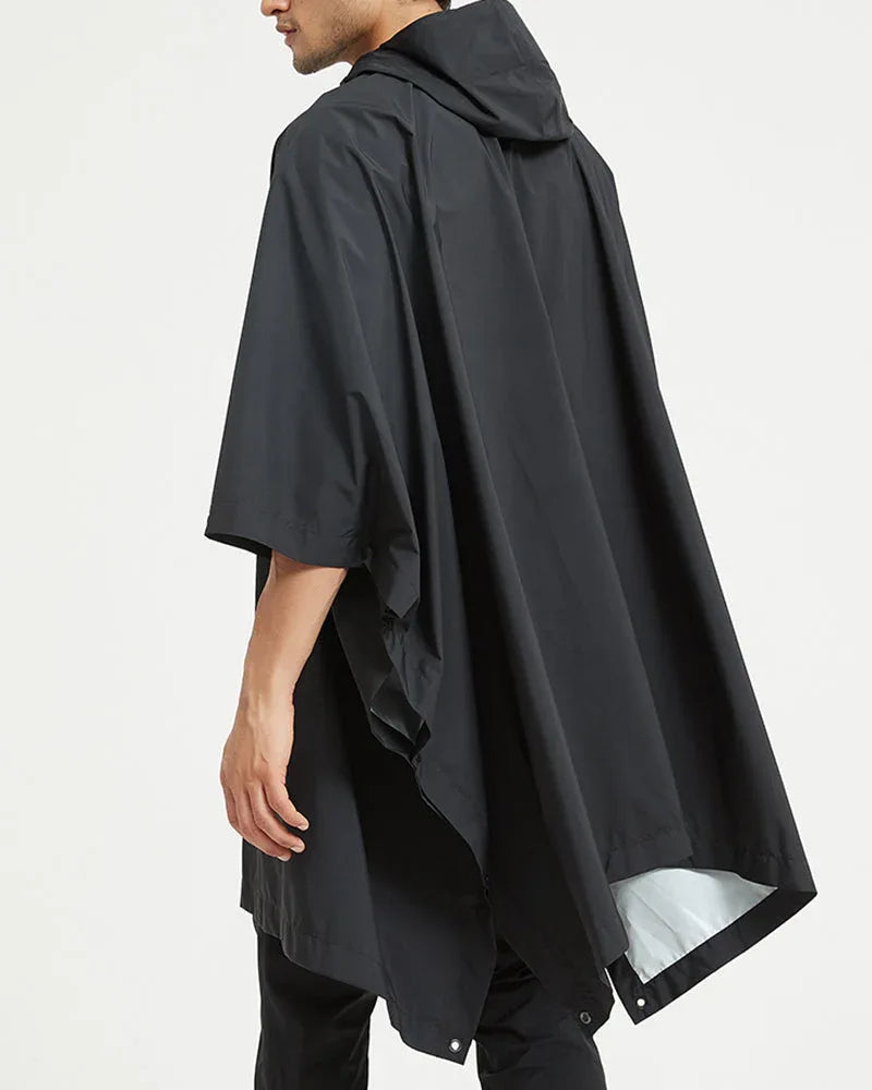 All-Weather 3L Rain Poncho -  techwear poncho - Lightweight All-Weather 3L Rain Poncho for Outdoors