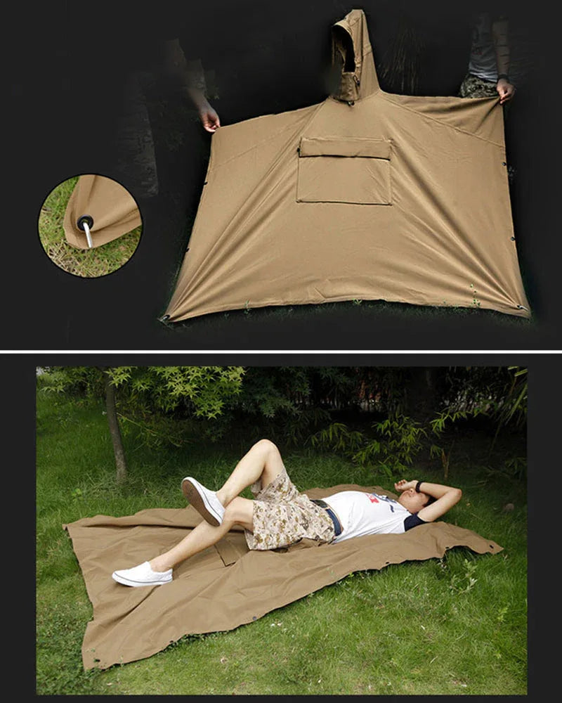 All-Weather 3L Rain Poncho -  durable outdoor poncho - Lightweight All-Weather 3L Rain Poncho for Outdoors