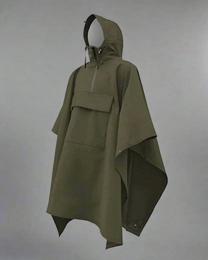 All-Weather 3L Rain Poncho -  compact poncho for camping - Lightweight All-Weather 3L Rain Poncho for Outdoors