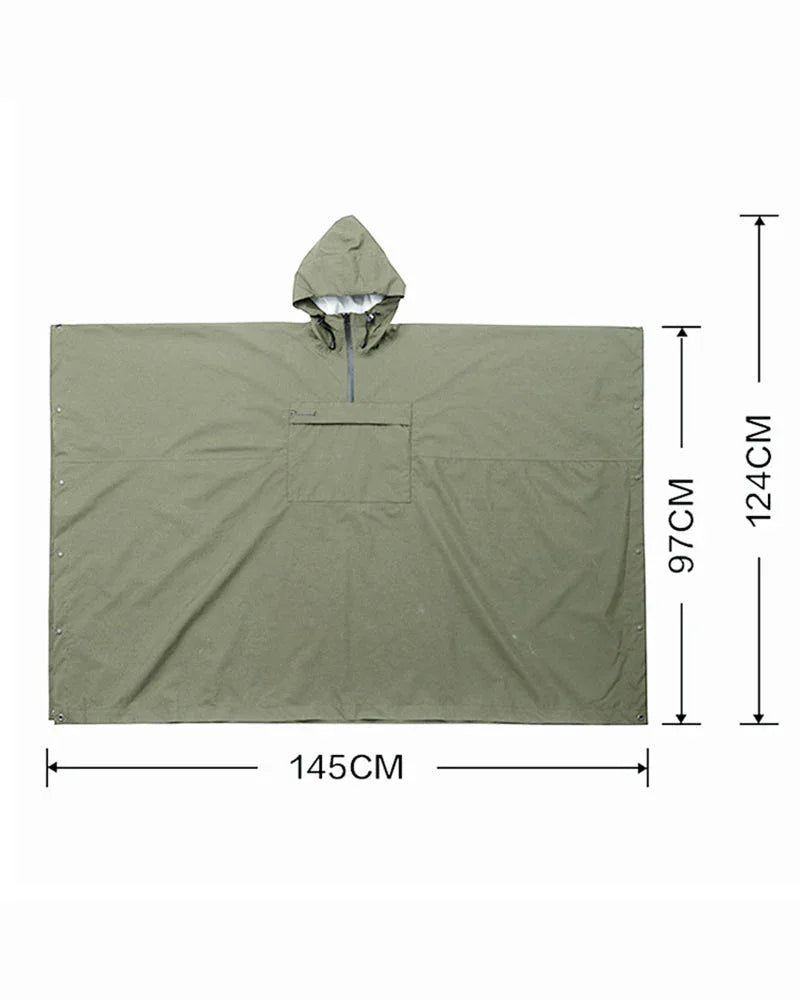 All-Weather 3L Rain Poncho - rain poncho - Lightweight All-Weather 3L Rain Poncho for Outdoors