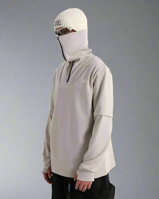 All-Weather High Neck Hoodie - high neck hoodie - All-Weather High Neck Hoodie for Outdoor Activities