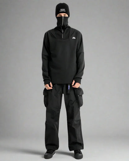 All-Weather High Neck Hoodie - high neck hoodie - All-Weather High Neck Hoodie for Outdoor Activities