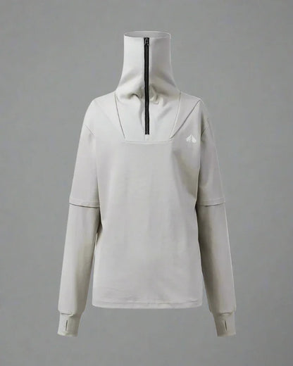 All-Weather High Neck Hoodie -  multi-functional hoodie - All-Weather High Neck Hoodie for Outdoor Activities