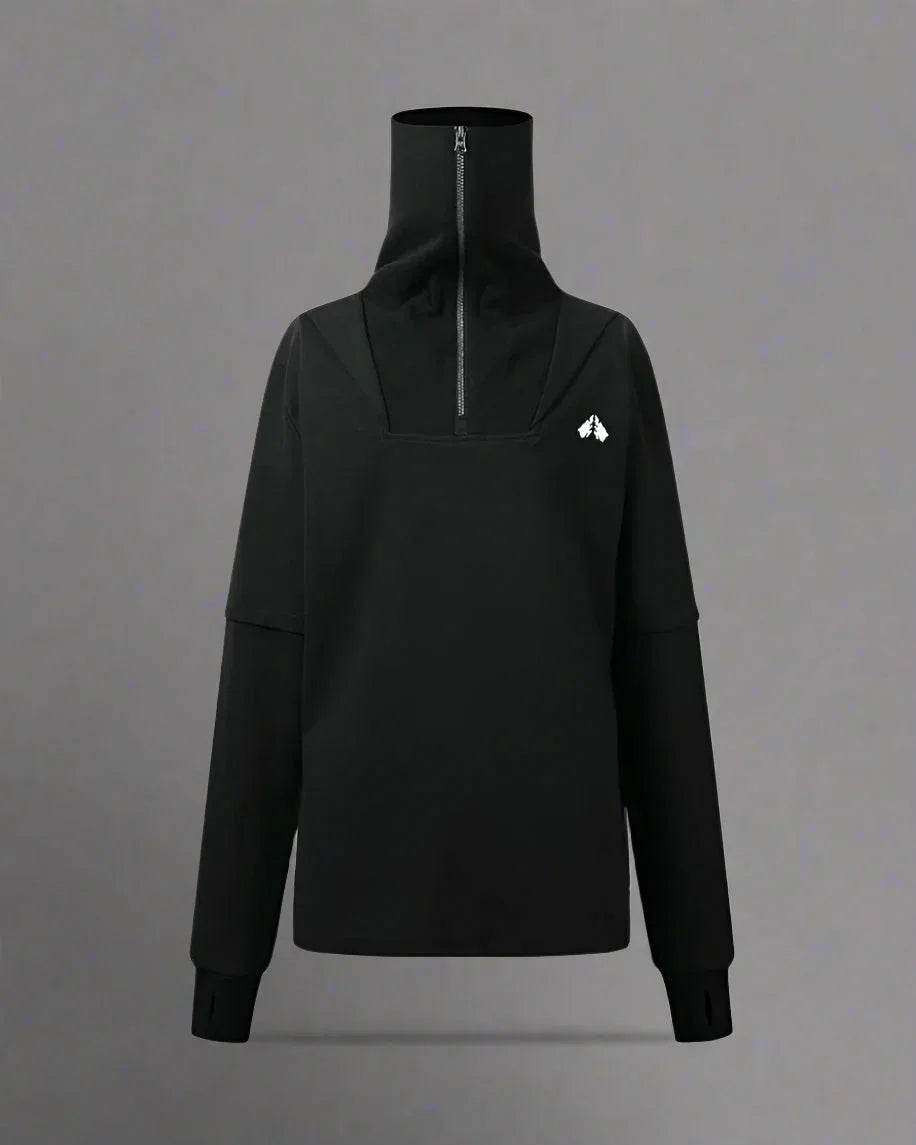 All-Weather High Neck Hoodie -  outdoor hoodie - All-Weather High Neck Hoodie for Outdoor Activities