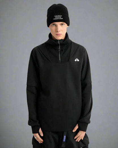 All-Weather High Neck Hoodie -  outdoor hoodie - All-Weather High Neck Hoodie for Outdoor Activities