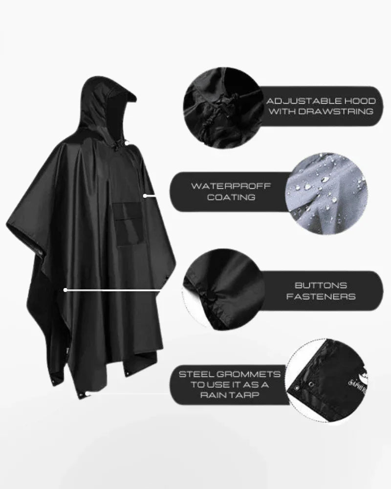 All-Weather Tech Rain Cover -  tech cover - Water-Resistant Rain Poncho for Outdoor Use